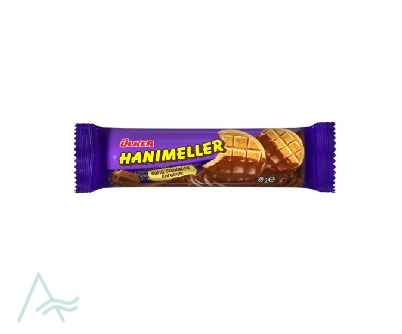 ULKER HANIMELLER MILK CHOC COATED COOKIES 89G